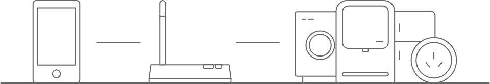 Phone, router and smart devices placed close together